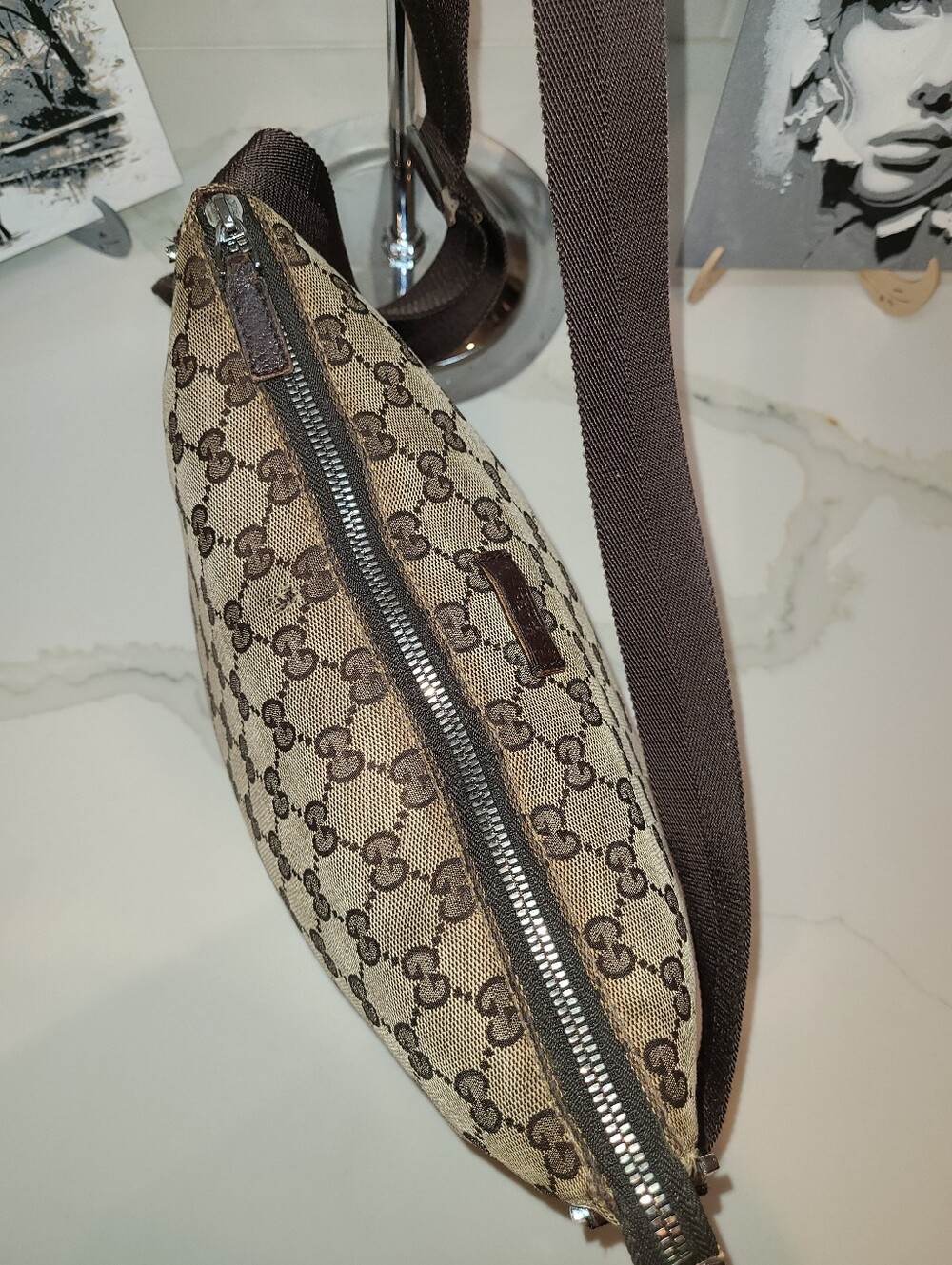 Gucci Vintage Brown GG Supreme Canvas Crossbody - Picture 7 of 15